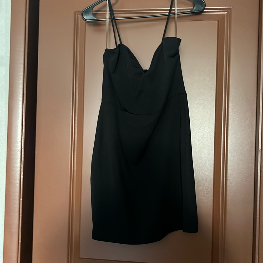 Black spaghetti strap dress